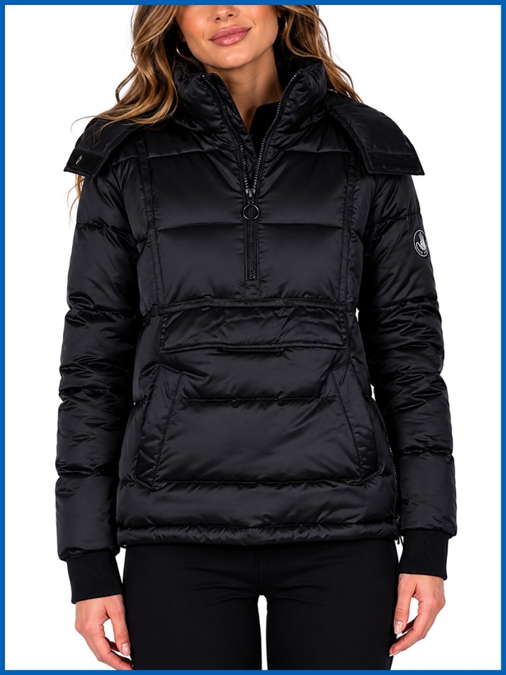Body Glove Black Insulated Front Zipper Hooded Coat